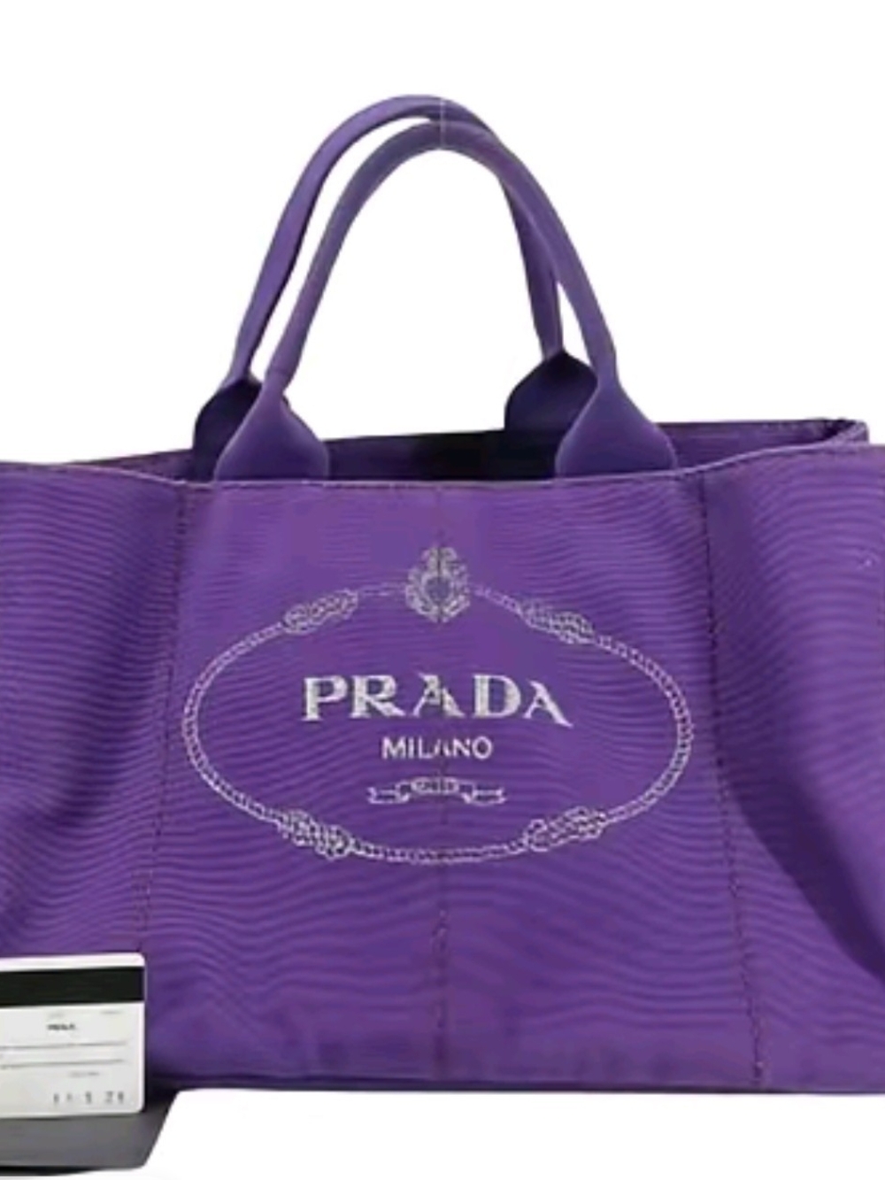 Prada Purple Milano Canvas Tote